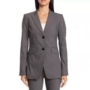 NWT THEORY Andorie Textured Stretch Blazer Greystone Size 4